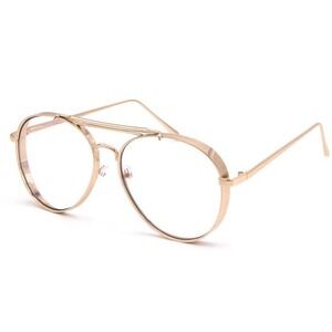 Classic Pilot Style Sunglases Men Women Spring‎ Hinge Metal Frame UV400 Protect